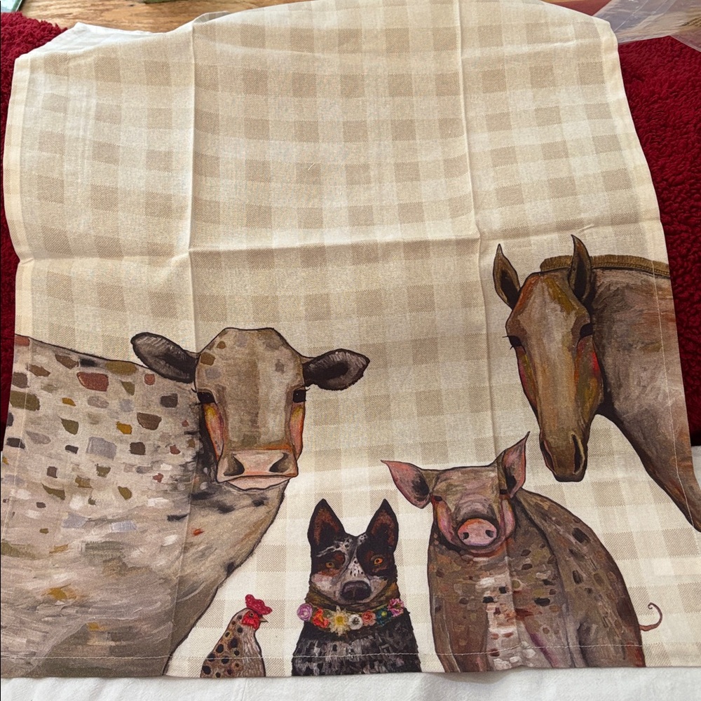 New Greenbox "Cattle Dog and Crew" Cotton Tea Towel